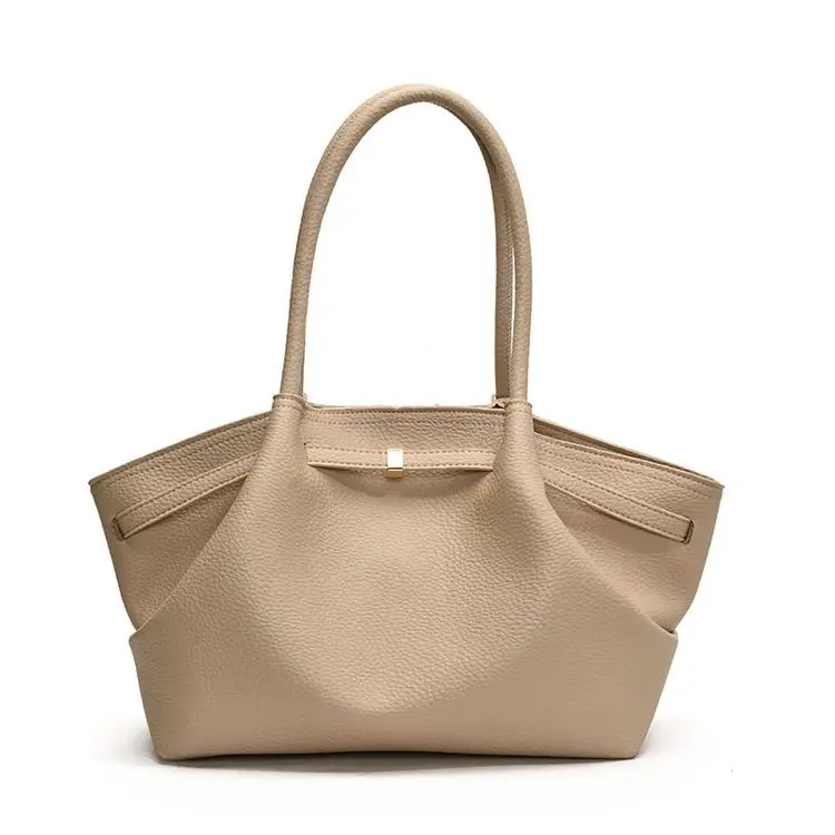 Hand-Carrying Fashionable Large-Capacity Tote Bag 2025 New Trendy Fashionable Textured Pleated Shoulder Bag for Work and Commuting Women's Bag - Image 3