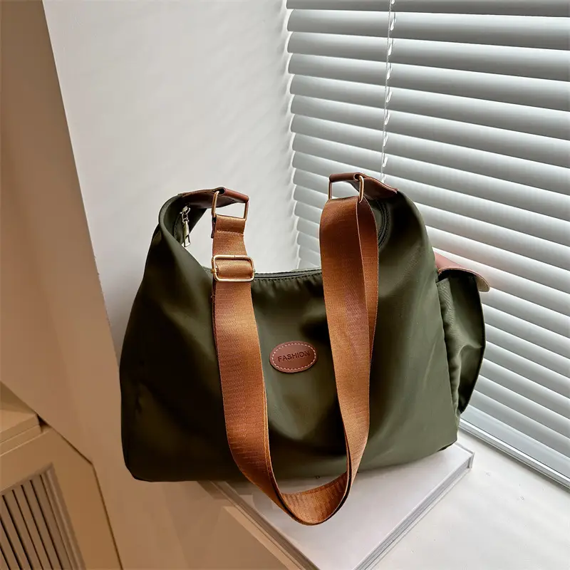 Women Casual Crossbody Bag Olive Green Nylon 2025