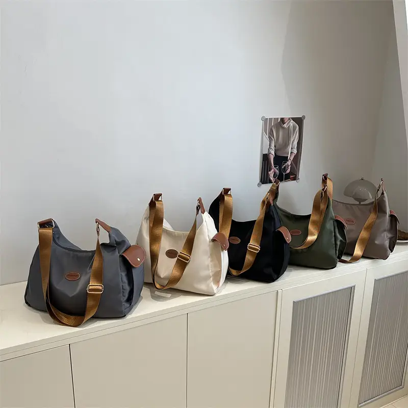 Women Casual Crossbody Bag Olive Green Nylon 2025