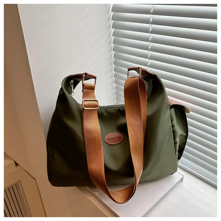 Women Casual Crossbody Bag Olive Green Nylon 2025 — feature 19