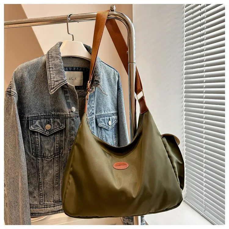 Women Casual Crossbody Bag Olive Green Nylon 2025 — feature 24