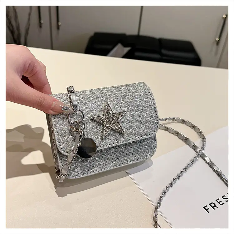Women's Pink Star Chain Crossbody Bag — feature 32