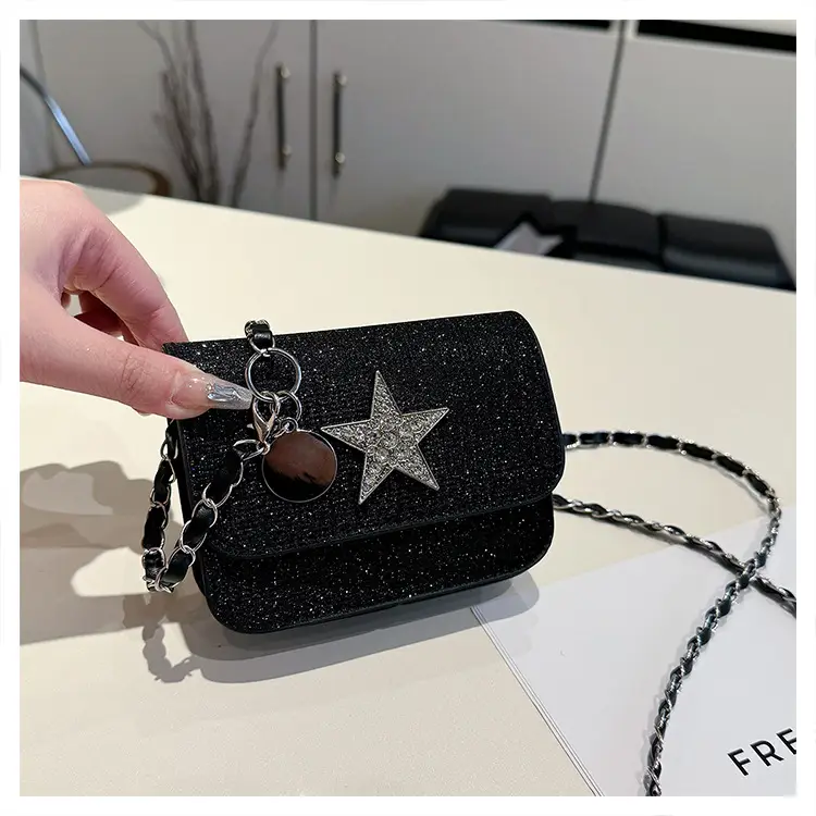 Women's Pink Star Chain Crossbody Bag — feature 33