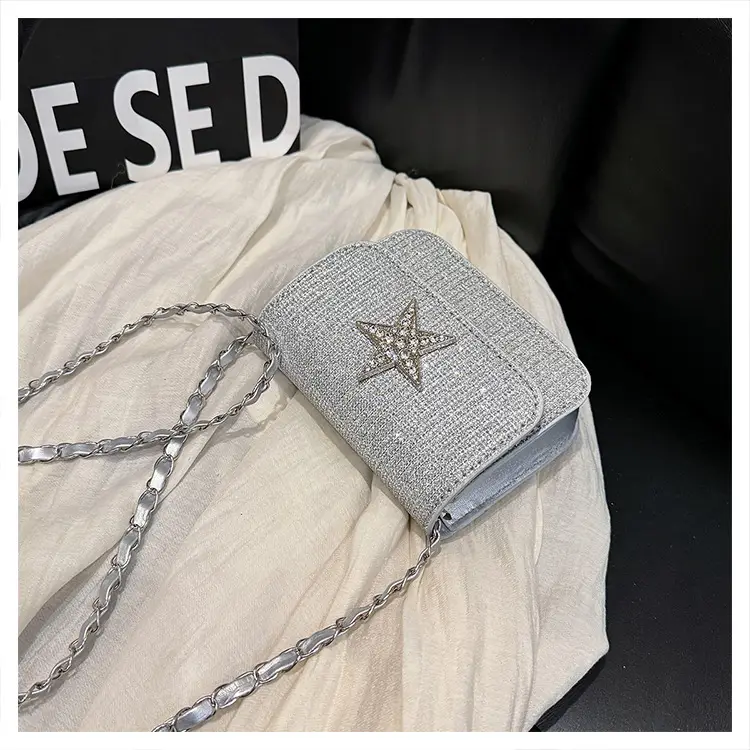 Women's Pink Star Chain Crossbody Bag — feature 37