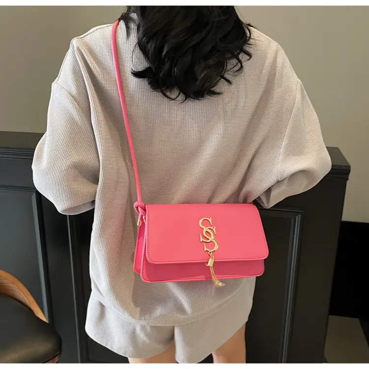 Pink Letter Hardware Women's Crossbody Bag — feature 14