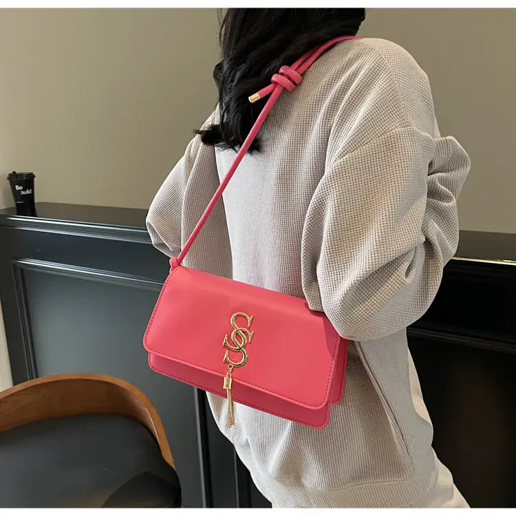 Pink Letter Hardware Women's Crossbody Bag — feature 15