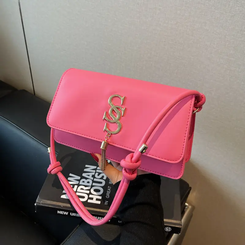 Pink Letter Hardware Women's Crossbody Bag - Image 5