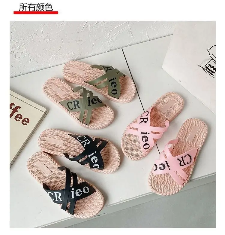 Korean Style Cross Strap Slippers Women Beach Wear — feature 7