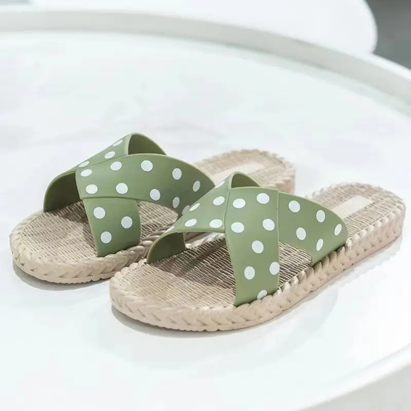 Korean Style Cross Strap Slippers Women Beach Wear - Image 4