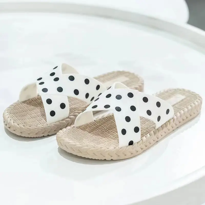 Korean Style Cross Strap Slippers Women Beach Wear - Image 7