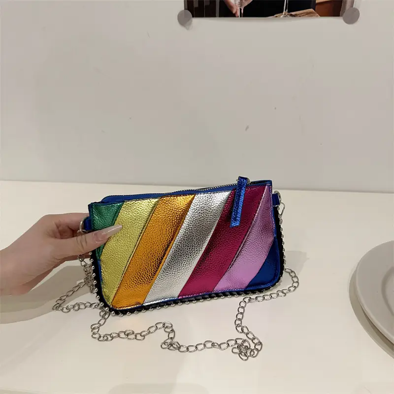 Rainbow Chain Crossbody Bag for Women 2025 - Image 3