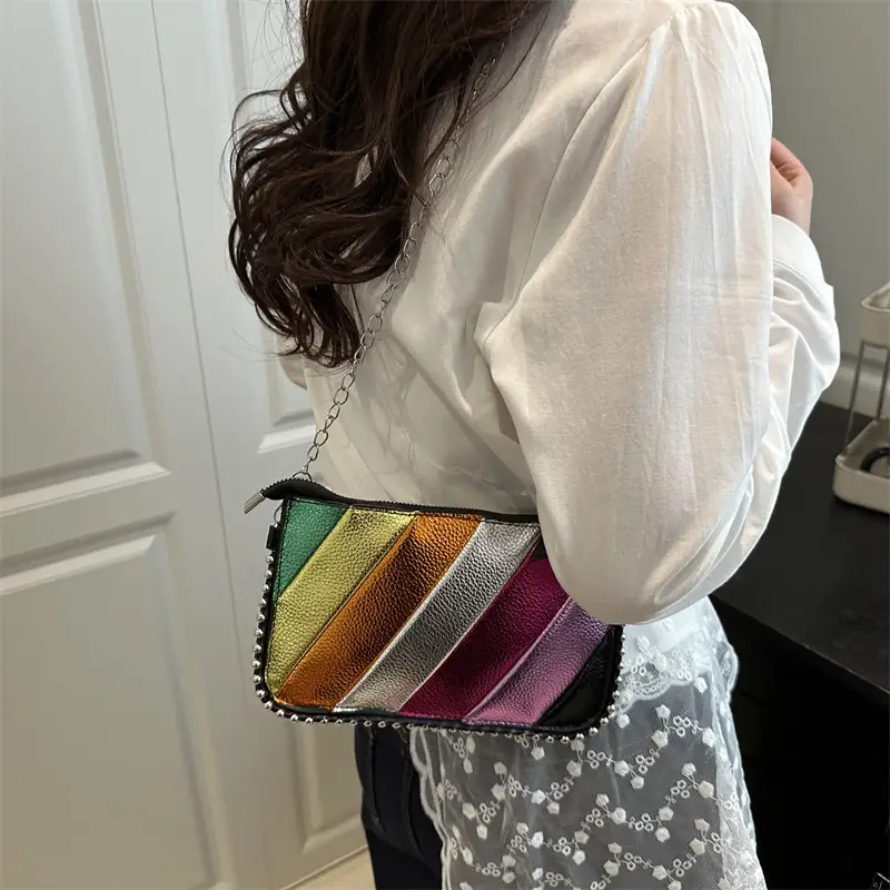 Rainbow Chain Crossbody Bag for Women 2025 - Image 4
