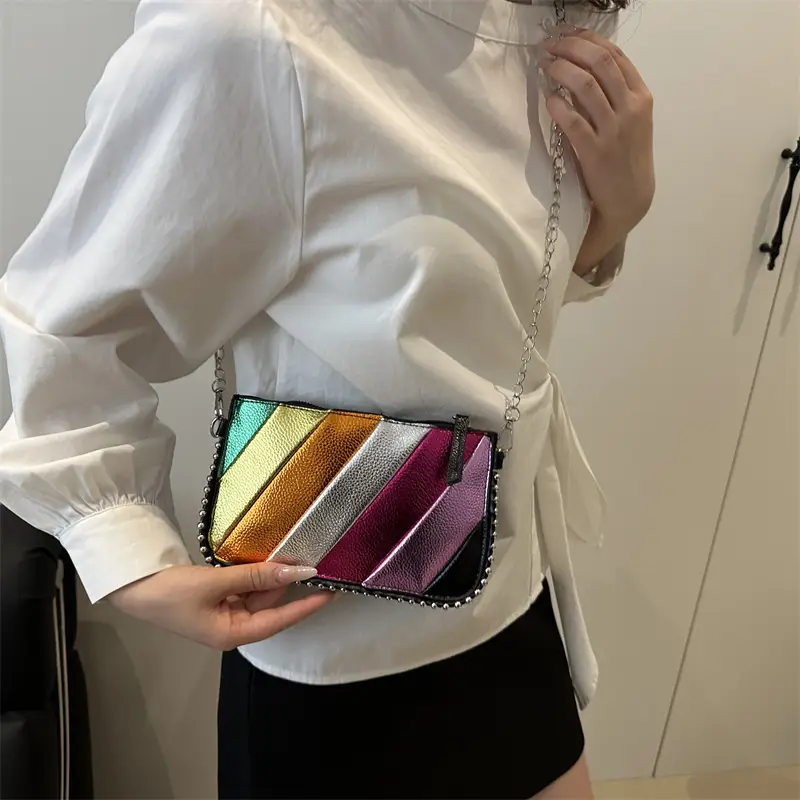 Rainbow Chain Crossbody Bag for Women 2025 - Image 5