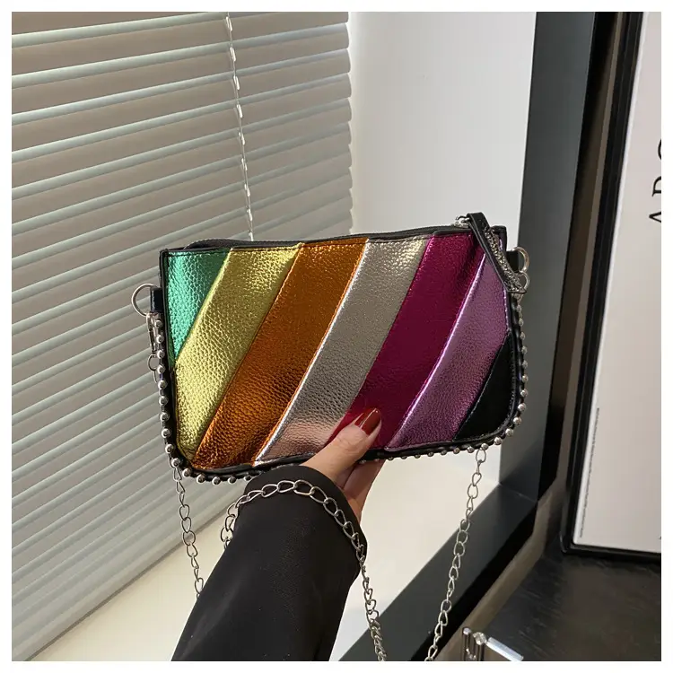 Rainbow Chain Crossbody Bag for Women 2025 - Image 2