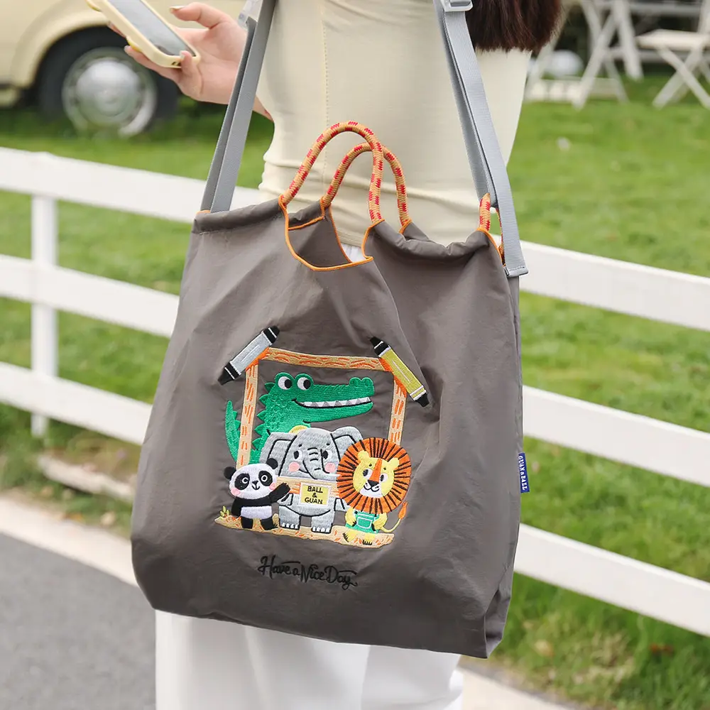 Japanese Cartoon Cartoon Tote Bag Black Nylon Women's Shoulder Bag - Image 30