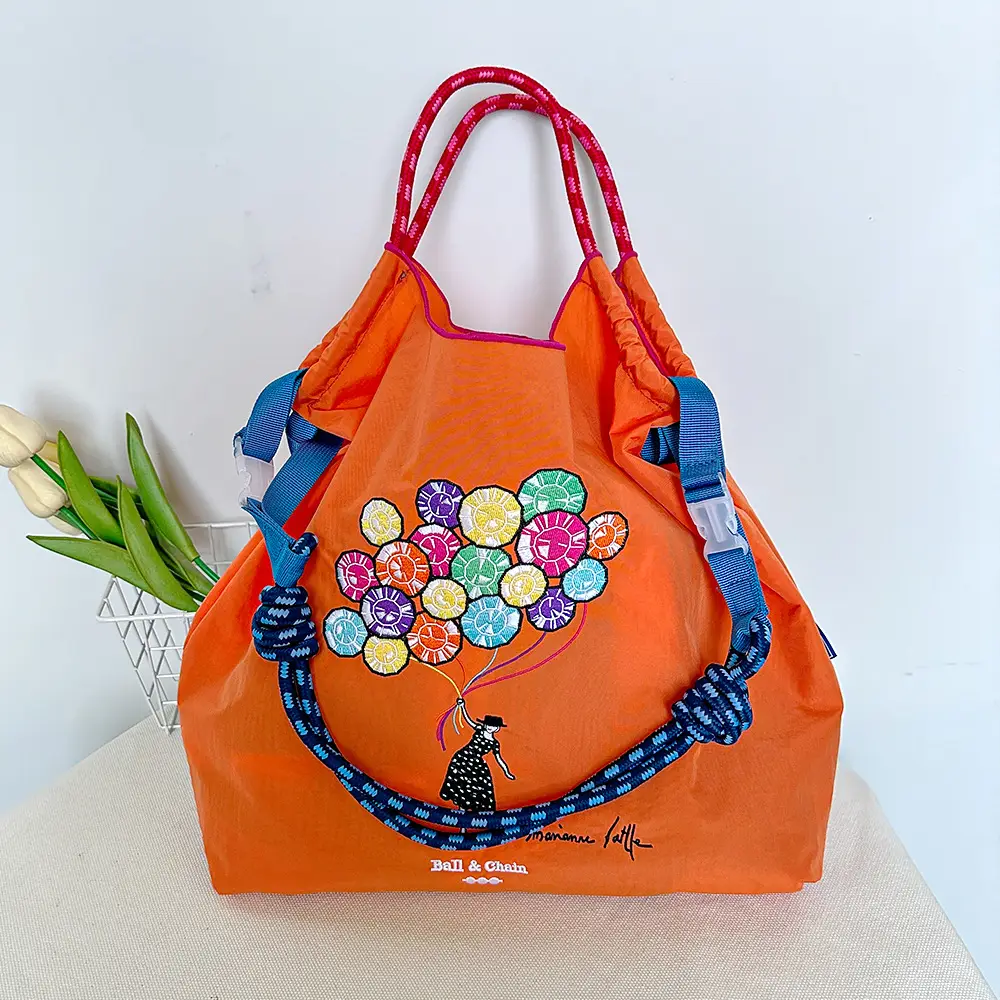 2025 Korean Style Cartoon Embroidered Canvas Bag