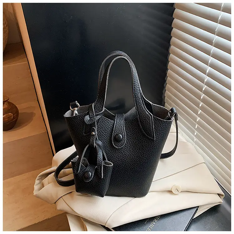Women's 2-Piece Cream Leather Hand & Shoulder Bag Set — feature 21