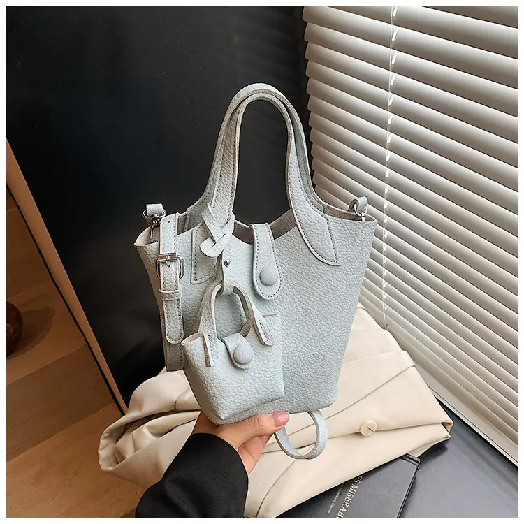 Women's 2-Piece Cream Leather Hand & Shoulder Bag Set — feature 22