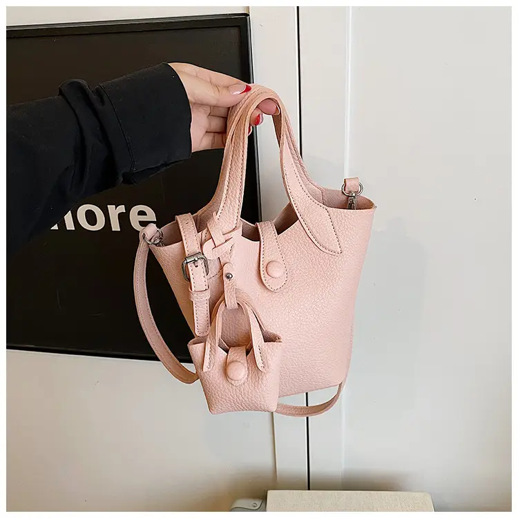 Women's 2-Piece Cream Leather Hand & Shoulder Bag Set — feature 25