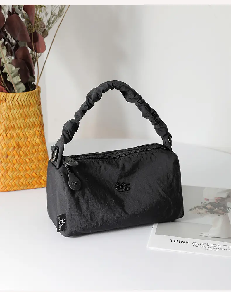 Women's Waterproof Nylon Shoulder Bag Beige — feature 11