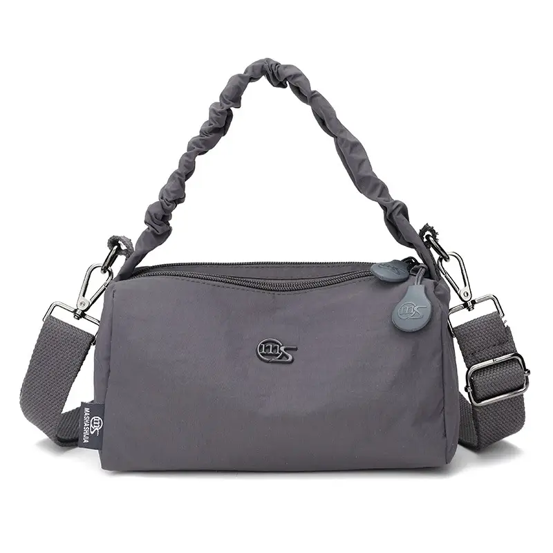 Women's Waterproof Nylon Shoulder Bag Beige - Image 3