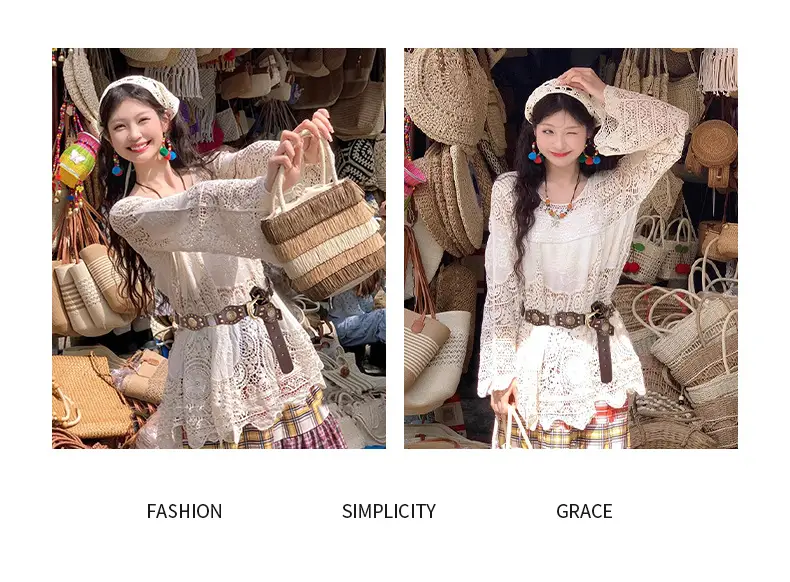 Vintage Belted Chain Hong Kong Style Women Dress — feature 3
