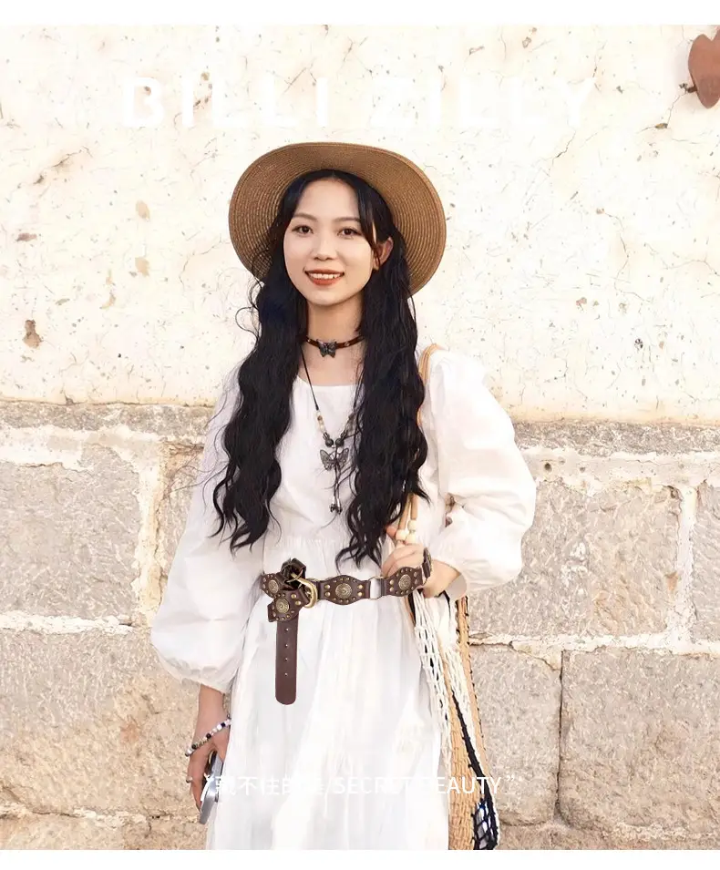 Vintage Belted Chain Hong Kong Style Women Dress — feature 5