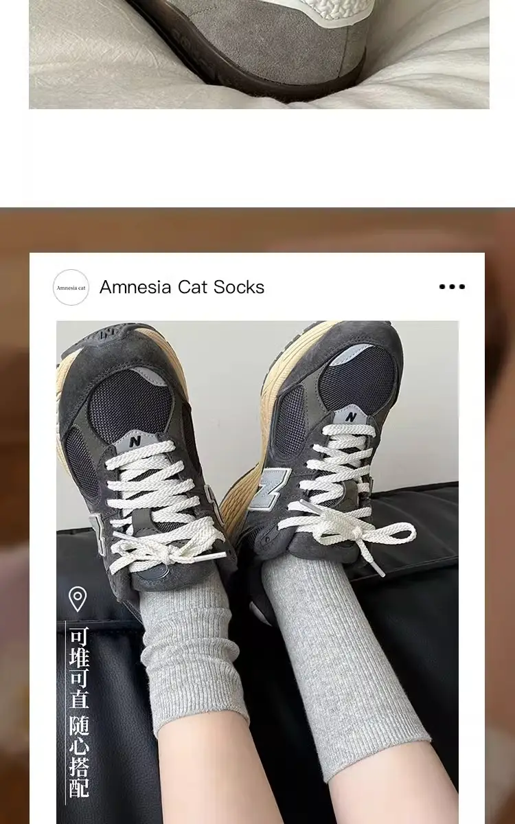 White Socks for Women, Mid-Calf Length, Thin Cotton Socks for Spring and Autumn, 2025 New Popular Style, Suitable for German Training Shoes, Long Socks — feature 3