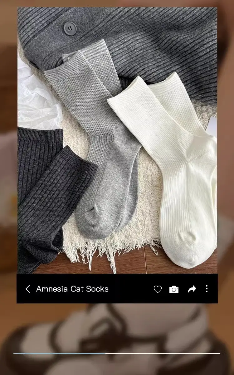 White Socks for Women, Mid-Calf Length, Thin Cotton Socks for Spring and Autumn, 2025 New Popular Style, Suitable for German Training Shoes, Long Socks — feature 8