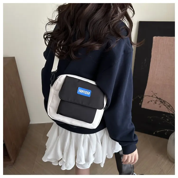 Women Casual Crossbody Bag Black Beige Student Luggage — feature 11