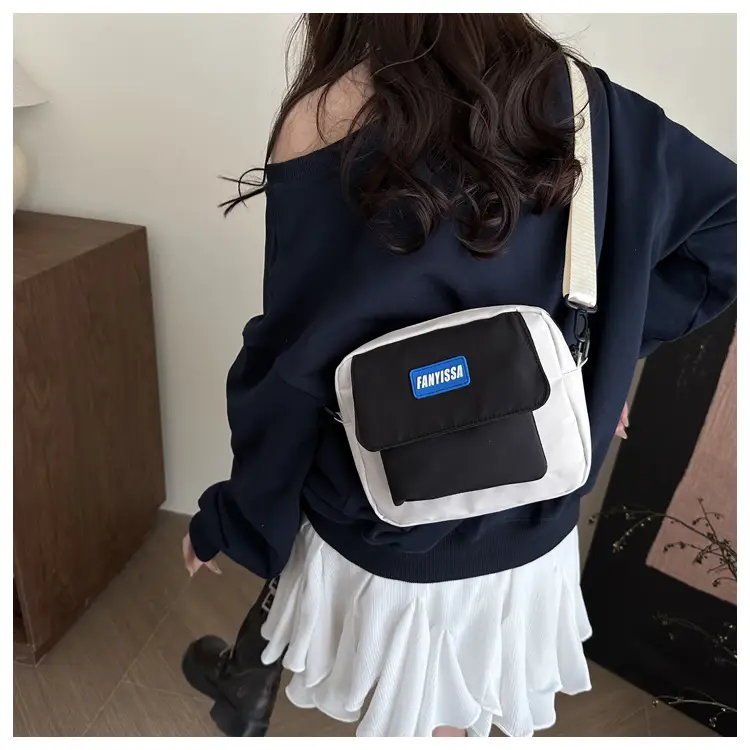 Women Casual Crossbody Bag Black Beige Student Luggage — feature 12