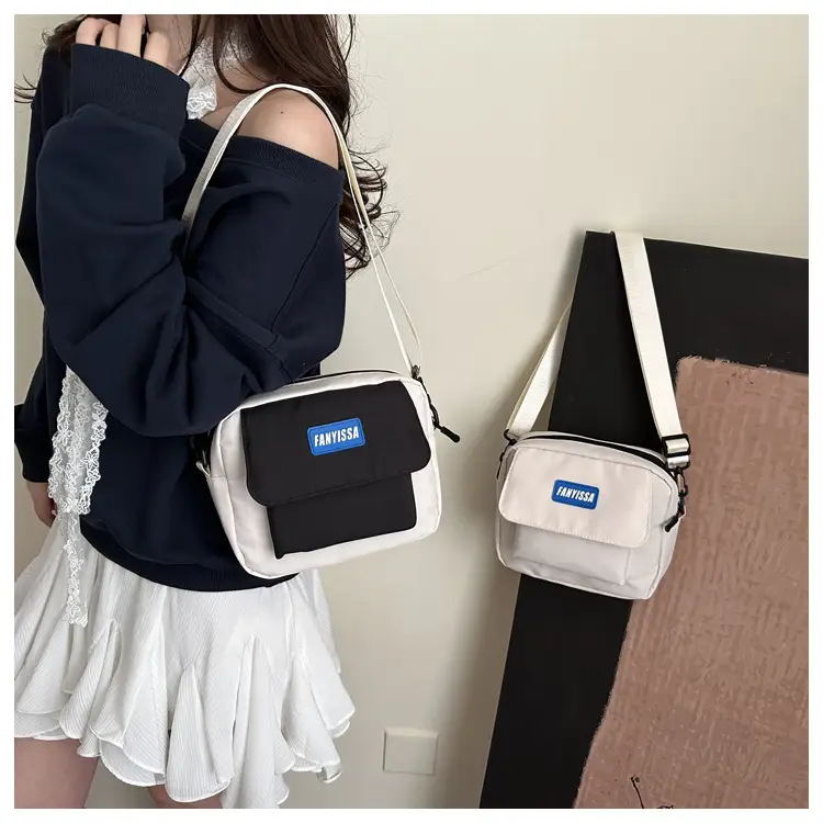 Women Casual Crossbody Bag Black Beige Student Luggage — feature 13