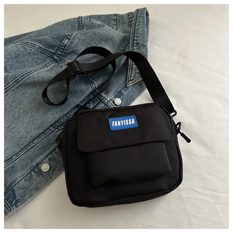 Women Casual Crossbody Bag Black Beige Student Luggage - Image 3