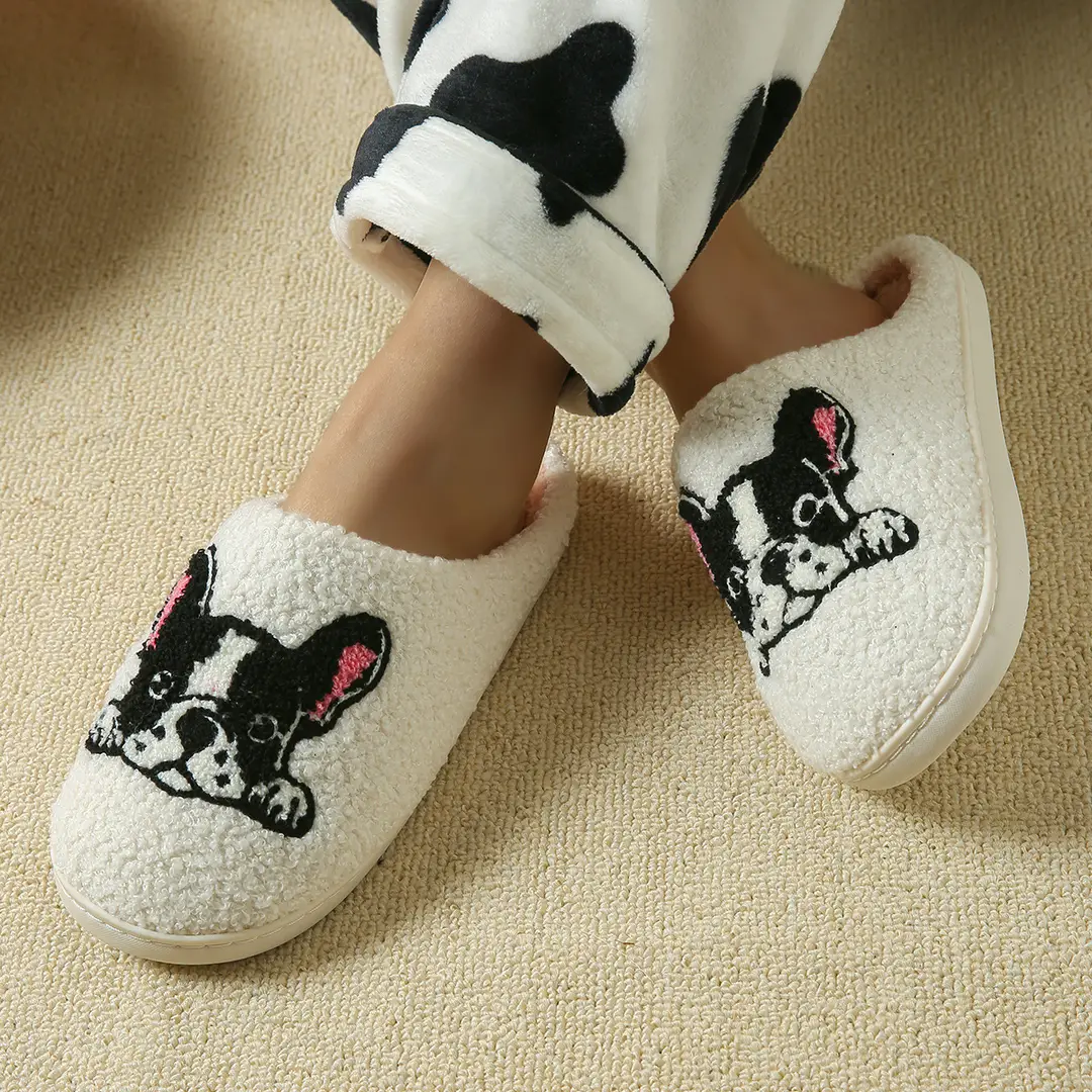 Factory Direct Supply Cross-border Bulldog Cotton Slippers Home Cartoon Cotton Slippers Home Slippers Room Home Slippers