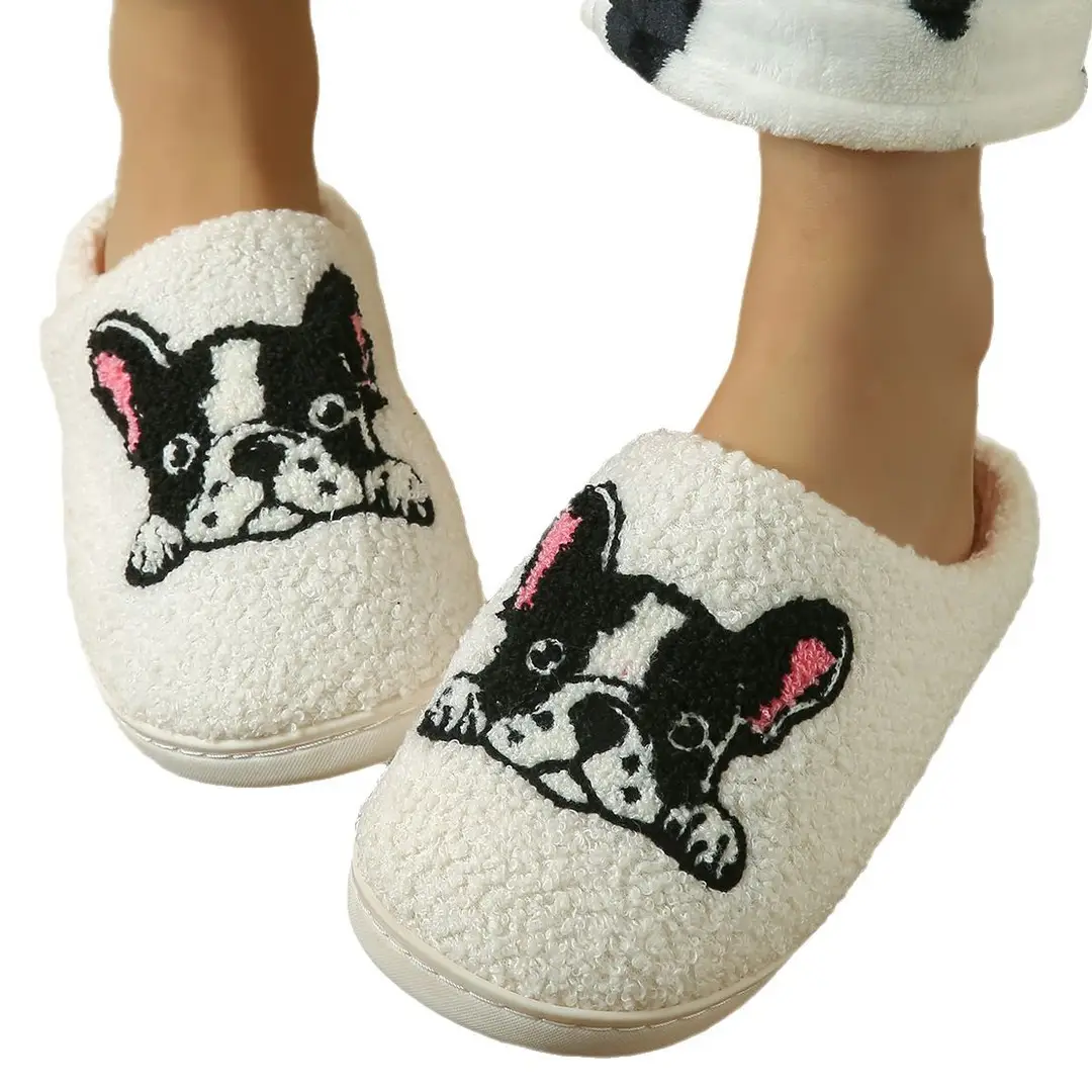 Factory Direct Supply Cross-border Bulldog Cotton Slippers Home Cartoon Cotton Slippers Home Slippers Room Home Slippers
