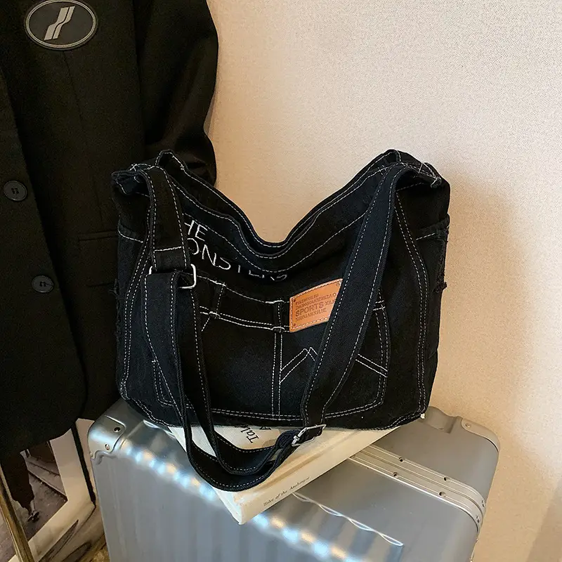 Denim Vintage Crossbody Bag Blue Vintage Style