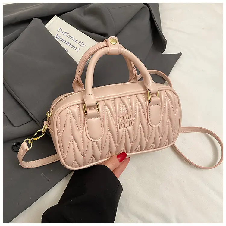 2026 Quilted Crossbody Bag for Women in Pink - Image 3