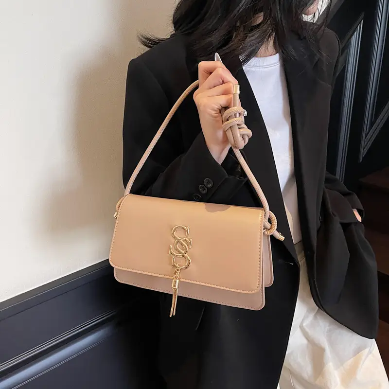 Minimalist Armpit Bag for Women 2025 New Spring Elegant Commuter Shoulder Bag Fashion Letter Tassel Handbag - Image 6