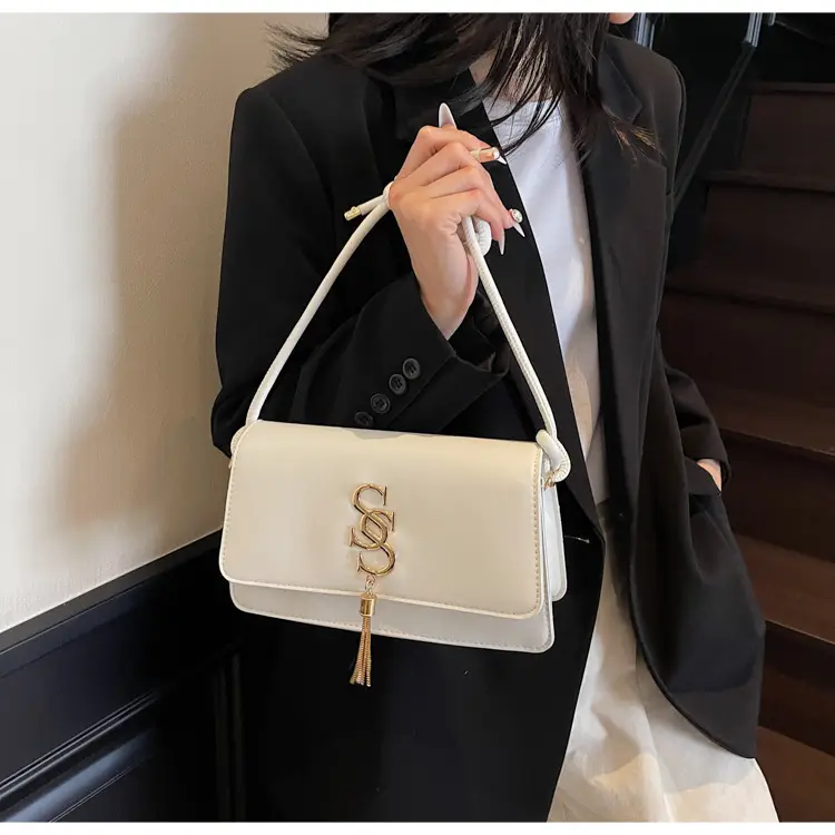 Minimalist Armpit Bag for Women 2025 New Spring Elegant Commuter Shoulder Bag Fashion Letter Tassel Handbag — feature 13