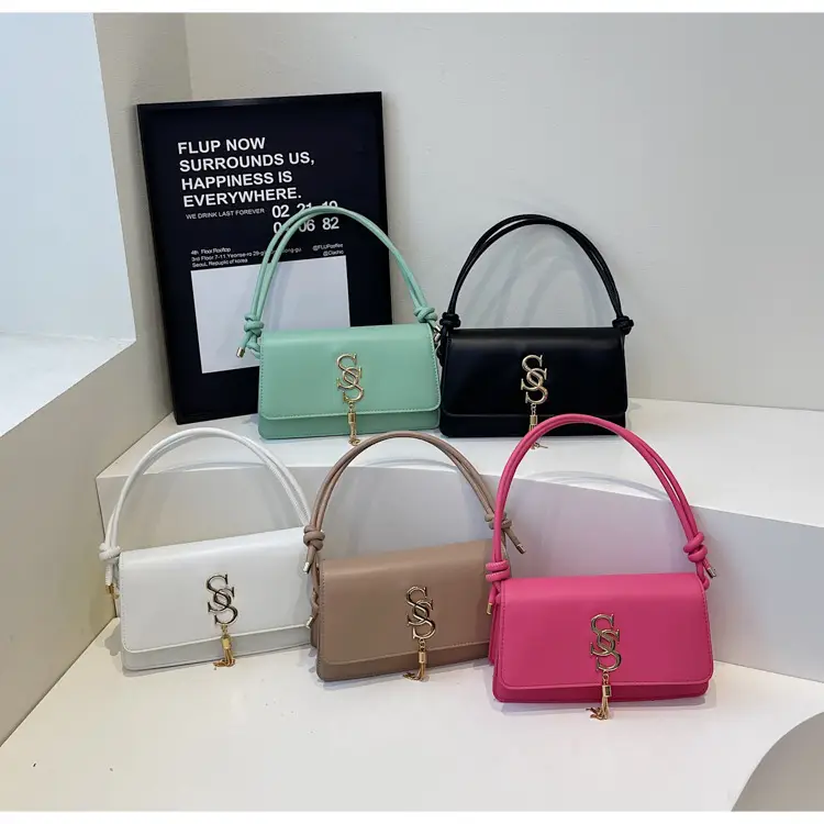 Minimalist Armpit Bag for Women 2025 New Spring Elegant Commuter Shoulder Bag Fashion Letter Tassel Handbag — feature 25