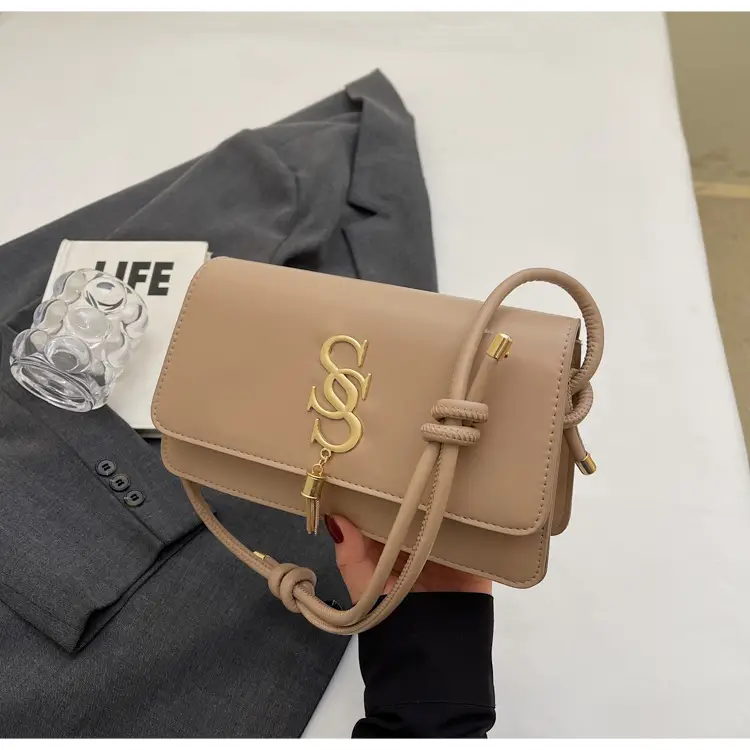 Minimalist Armpit Bag for Women 2025 New Spring Elegant Commuter Shoulder Bag Fashion Letter Tassel Handbag - Image 2