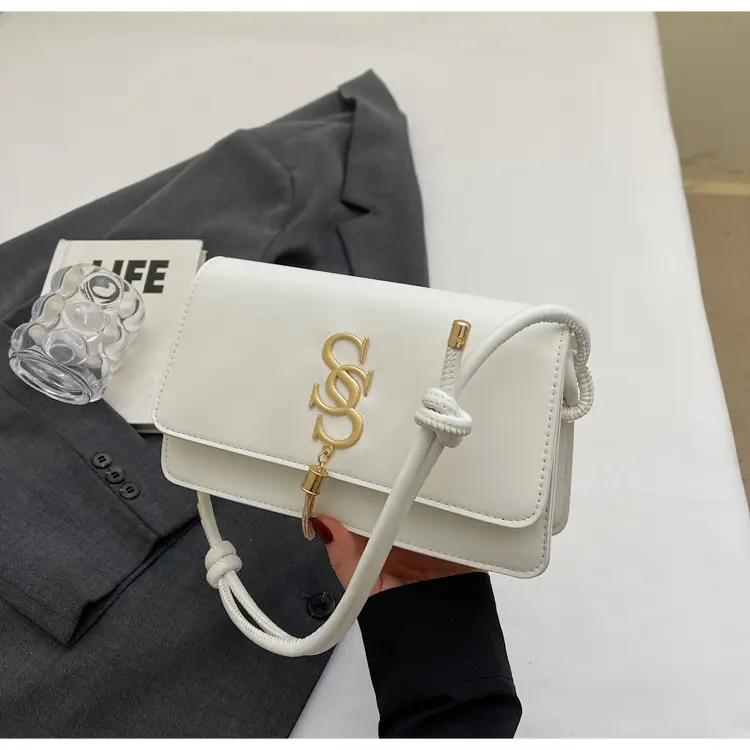 Minimalist Armpit Bag for Women 2025 New Spring Elegant Commuter Shoulder Bag Fashion Letter Tassel Handbag - Image 3