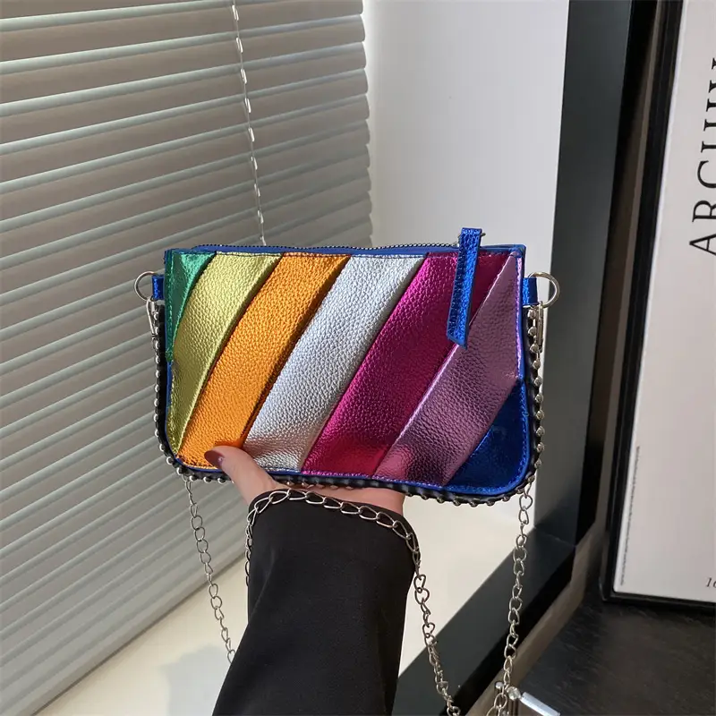 Korean Style Stitching Chain Bag for Women - Image 4