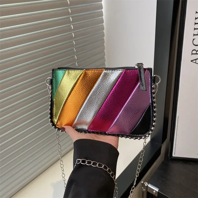 Korean Style Stitching Chain Bag for Women - Image 6
