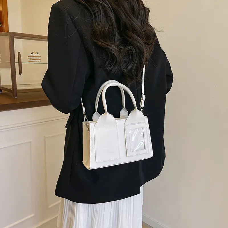 White Korean Style Satchel Bag for Women - Image 5