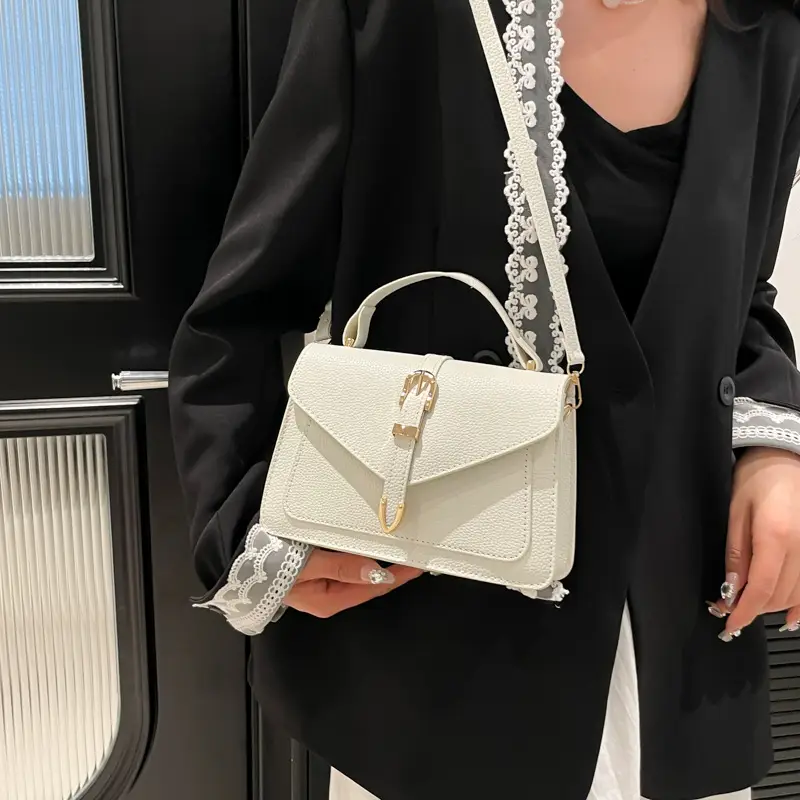 Women's White Square Crossbody Bag 2025 Spring - Image 6