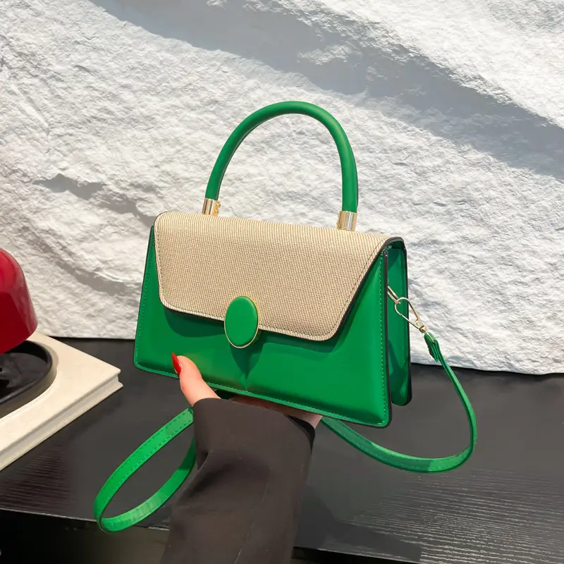 Women's Contrast Color Shoulder Bags 2025 Spring - Image 9