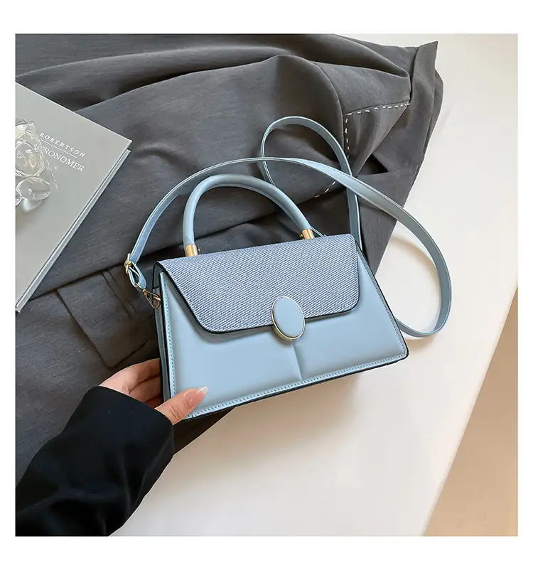 Women's Contrast Color Shoulder Bags 2025 Spring - Image 2