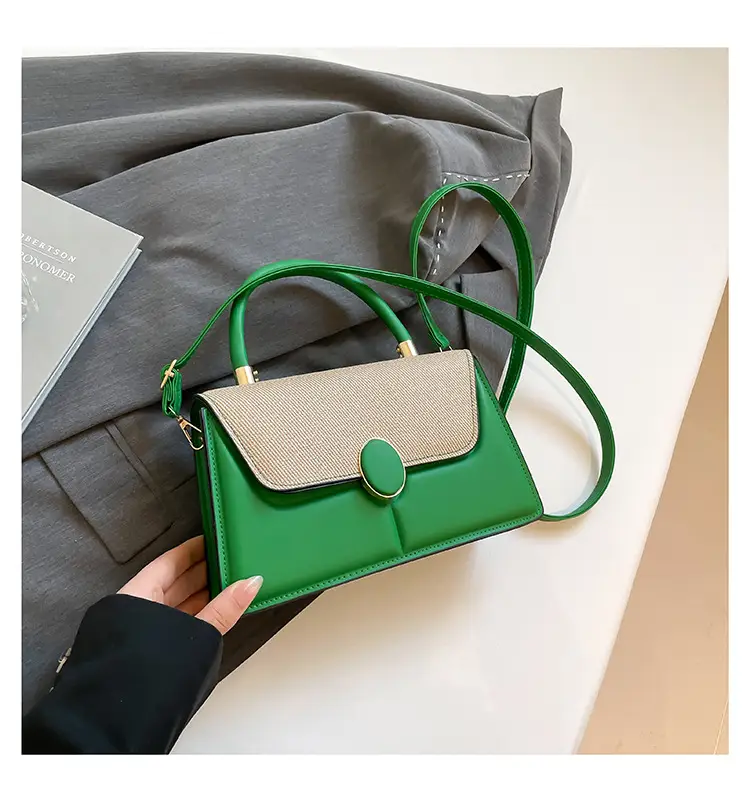 Women's Contrast Color Shoulder Bags 2025 Spring - Image 3
