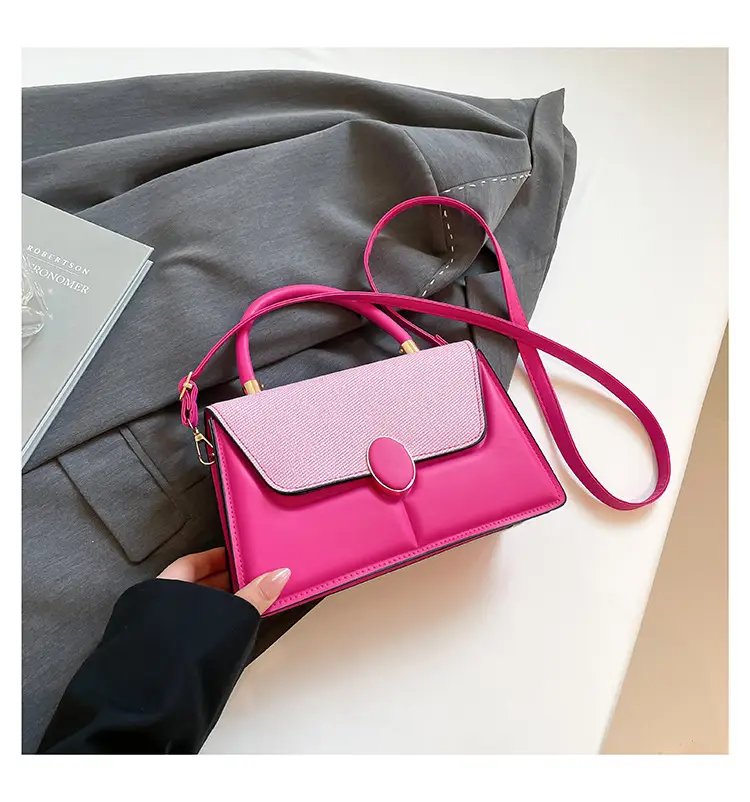Women's Contrast Color Shoulder Bags 2025 Spring - Image 4
